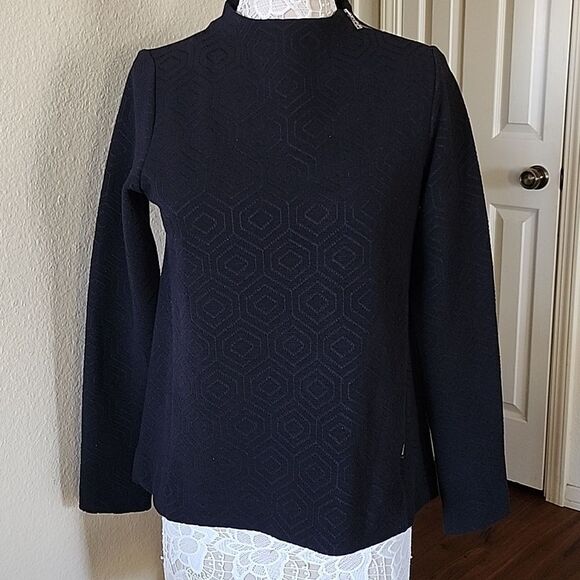 Bogner Navy Blue Mock Turtleneck - Picture 1 of 10